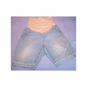 Maternity Bermuda Shorts Women's 28 Denim Pull On Regular Fit 5-Pockets (P6)